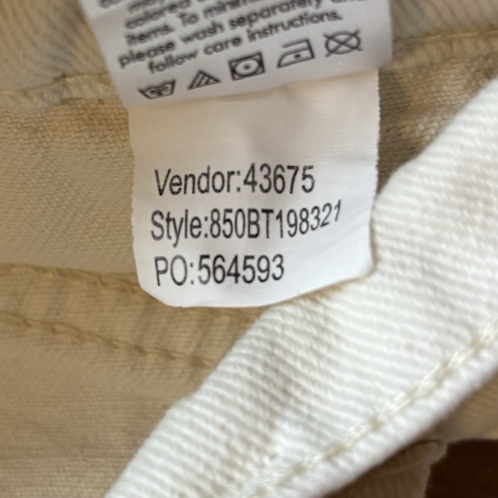 PacSun Off White Bone Cargo Utility Pants 100% Cotton High Rise Pockets Size 24 - Picture 6 of 15